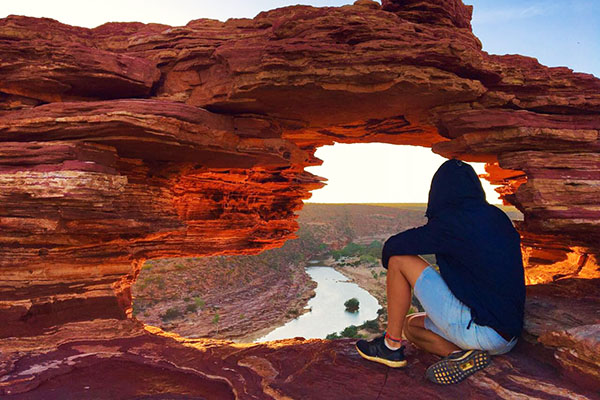 wandern in australien murchison river nature window kalbarri national park western australia