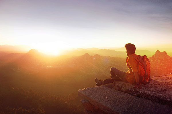 wandern in australien sonnenuntergang